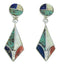 Southwestern Multicolor Inlay Jewelry Post Dangle Earrings BW74234